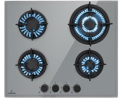 Klarstein Gaskookplaat Gasfornuis, Inbouw Gasfornuis voor Propaanfles, 4-pits , Gasfornuis voor Keuken, Camping & Camper, 8000 W Kookplaat, LPG Gaskookplaat, Kookplaat voor Propaangas, RVS Gasfornuis,4 kW 51 cm - elektrische Ontsteking autark
