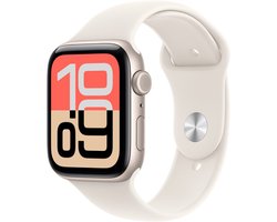 Apple Watch SE 3 - 44mm - Cellular - Sterrenlicht met sterrenlicht sportband (maat M/L)