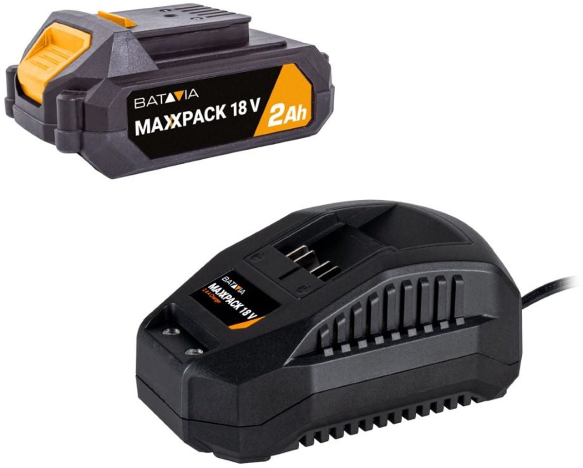 Batavia 18V Starter Set - Incl. 2.0Ah Accu + 2.4A Oplader