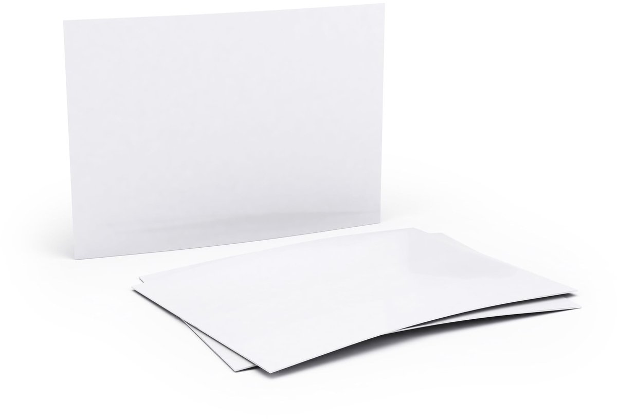 Solidchoice- Ansichtkaart Blanco 350 g/m² - Onbedrukte Kaarten 100 Stuks - Creatieve Knutselprojecten - Persoonlijke Wenskaarten - A6 Formaat - Stabiele Kaarten - Kaartjes