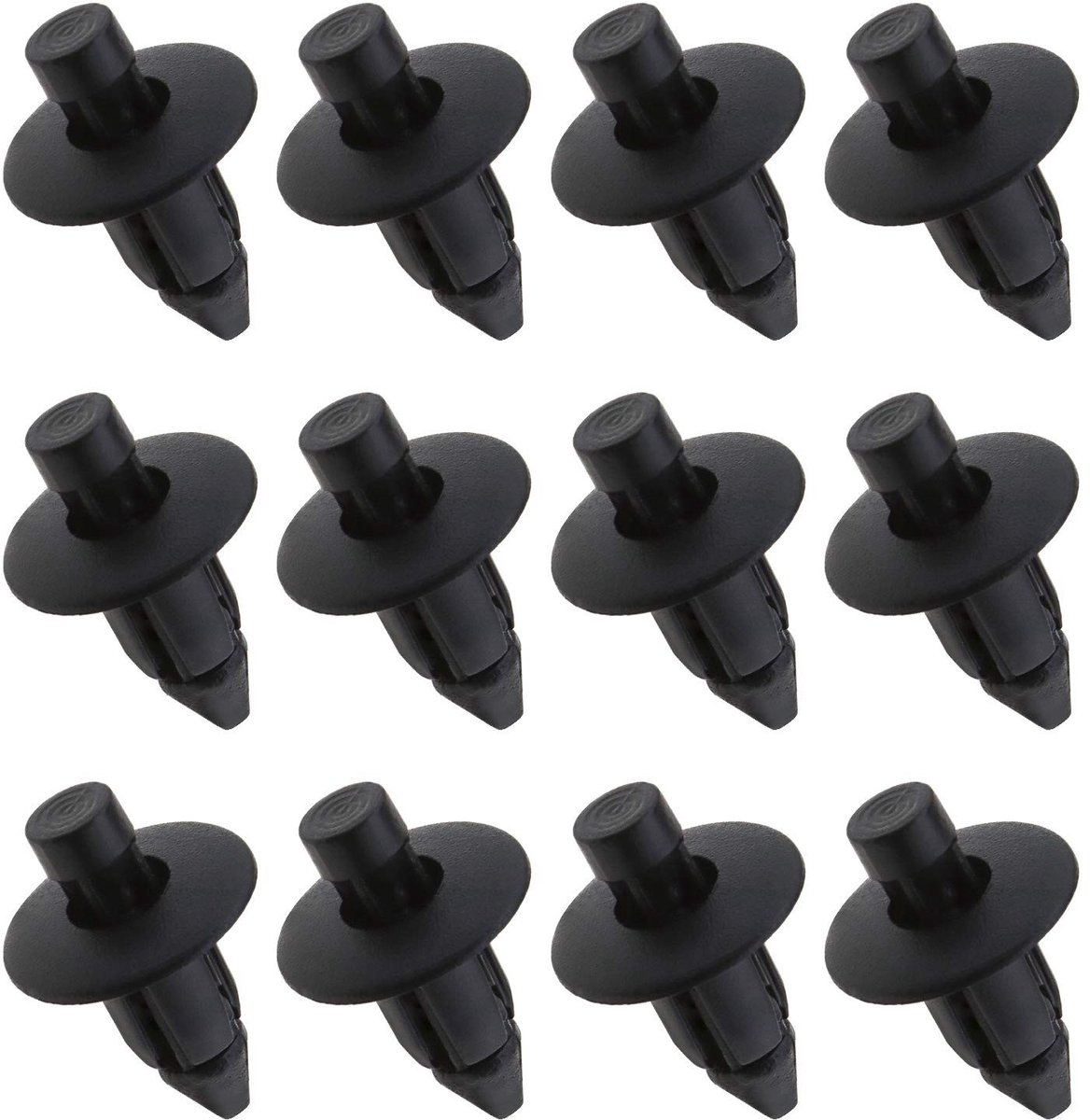 Solidchoice- Trim Clips 50 Stuks - Voertuigpaneelclips - Kunststof - Push-Type - 7 mm Gat - Schokbestendig - Zwart 21 x 14,5 mm - Paneelclips