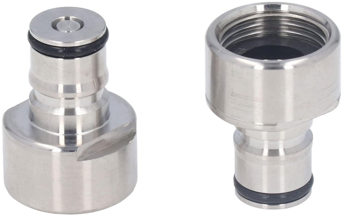 Solidchoice- Ball Lock Conversie Kit - Roestvrijstalen Adapter - 5/8FPT Draad - Lekvrij - Geschikt voor A D S G Type Biervat - Duurzaam Materiaal - Biervatadapter