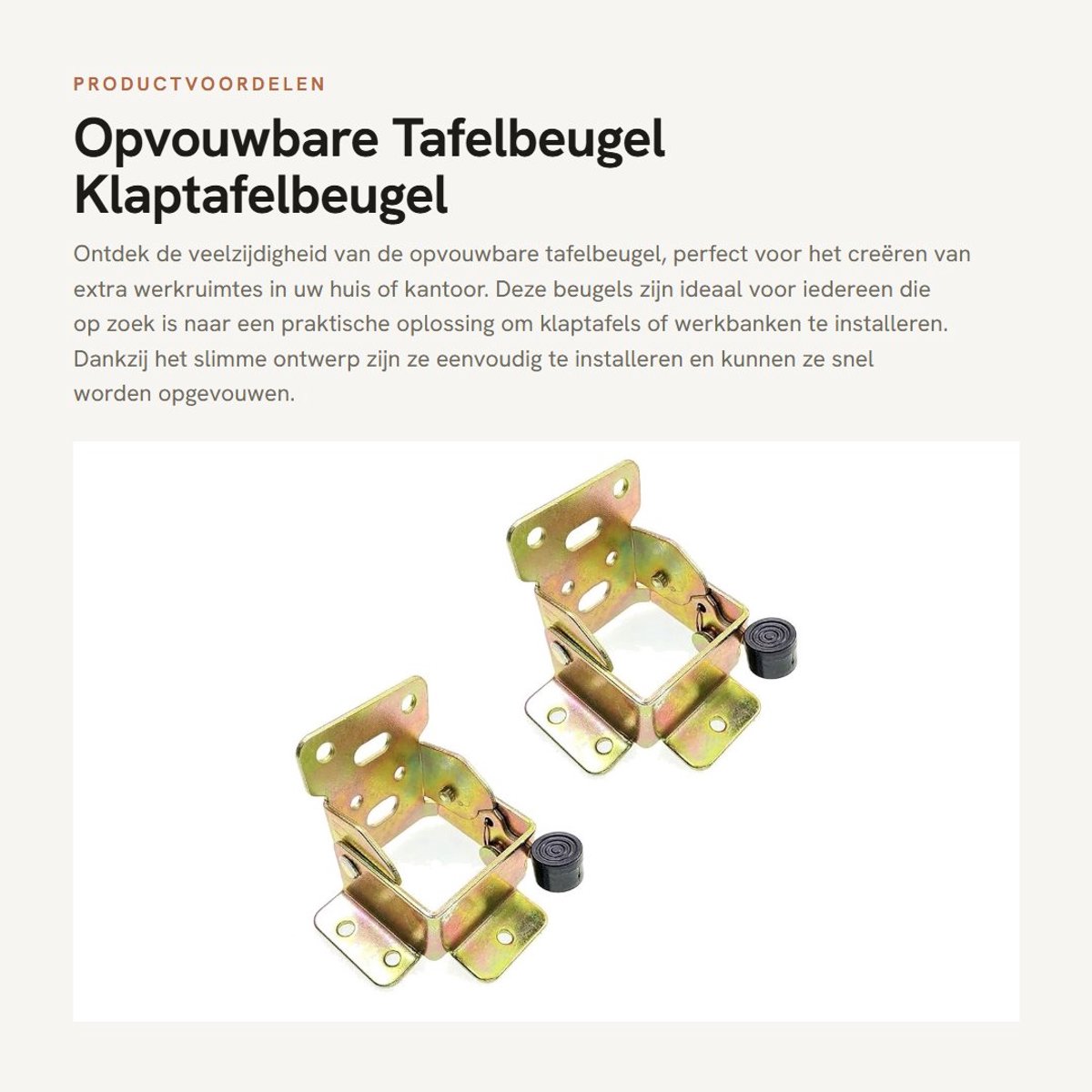 Solidchoice- Opvouwbare Tafelbeugel - 2 x Beugels - Vouwbare Beugel - Klaptafelpoten - Muurbeugel - Geforceerd Slot - Vouwbeugel