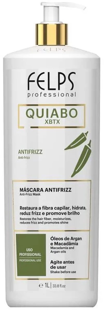 Felps Professional Quiabo XBTX Anti-FrizzMask Reduces Frizz 1000 ml