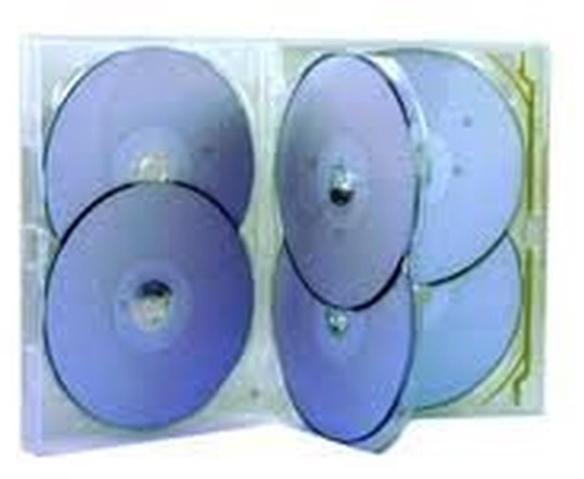 Dailygoods- DVD Case 6-Way - CD Hoesjes - Opbergsysteem - 2-Pack - Schokbestendig - Transparant - Duurzaam - Cd Hoes