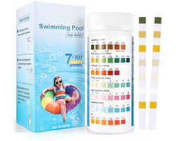 Zwembad en Jacuzzi Test Strips 7 in 1 - 100 Strips - PH Waarde En Chloor - Zwembad Test Strips - Teststrips - Swimming Zwembadtestkit - Pool Chloor - Zwembad PH Tester - Watertester - Voor Zwembad, Spa En Bubbelbad