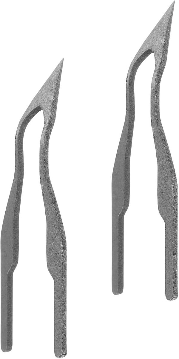 Houtbrandpen Punten - Pyrografie Tips - Gedetailleerd Graveren - Hoogohmige Nikkelkromium Draad - 2.70 X 0.70 X 0.10 CM - Grijs