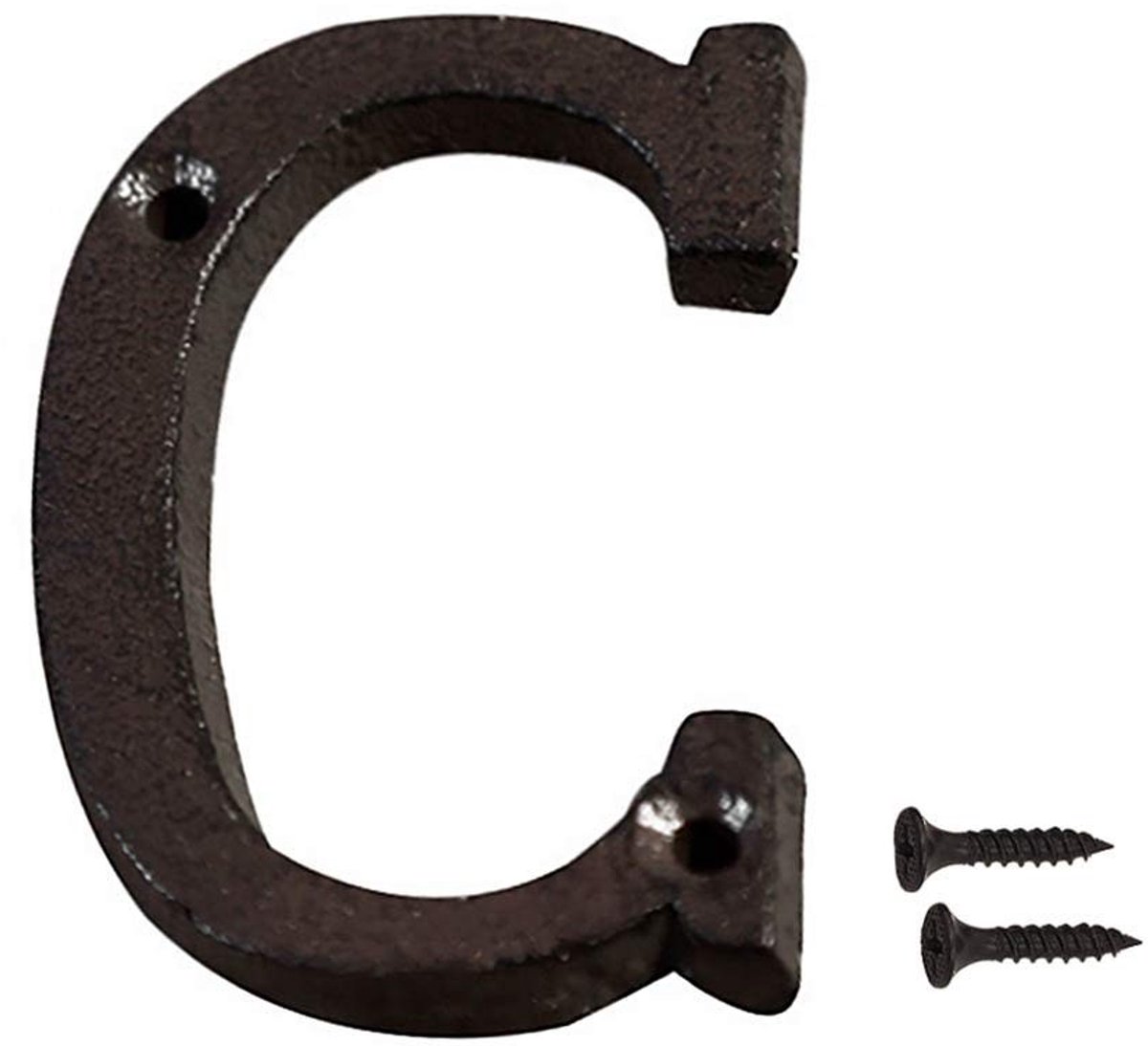 Dailygoods- Huisnummer Gietijzer 7.5cm - Zwart Huisnummer - Duurzaam Staal - Eenvoudig te Installeren - Geschikt voor Thuis/Café - Premium Kwaliteit - Adresnummer