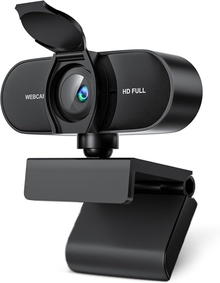 Thijox - OFFCUP Full HD Webcam 1080p met Microfoon Ruisonderdrukking, USB Webcam met Autofocus voor PC en Laptop, Perfect voor Live Streaming, Videoge