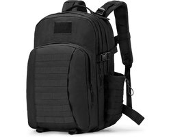 SnelShoppen - Tactische Militaire Rugzak 40L - Legerrugzak voor Mannen en Vrouwen - Wandelrugzak met Molle Systeem - Zwart - Ideaal voor Jacht, Reizen