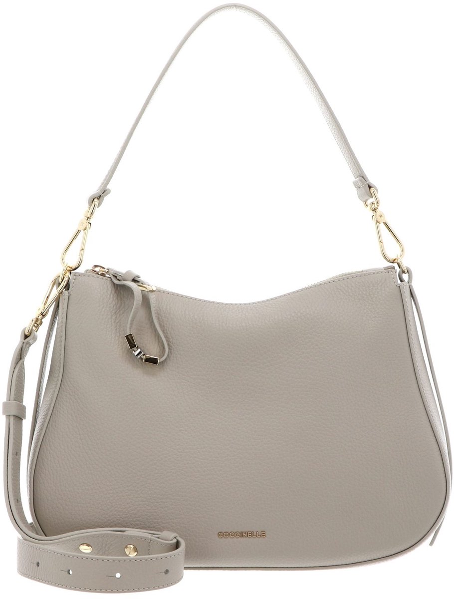 COCCINELLE Leren schoudertas Nory Handbag Grained Leather Eucalipto groengrijs