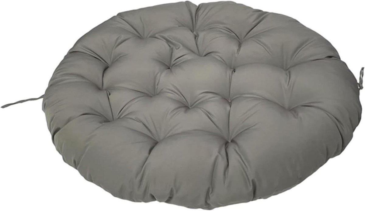 Rond Stoelkussen - Dikke Zitkussens - Comfortabel Zitten - Dubbele Stiktechnologie - 100x100cm - Donkergrijs