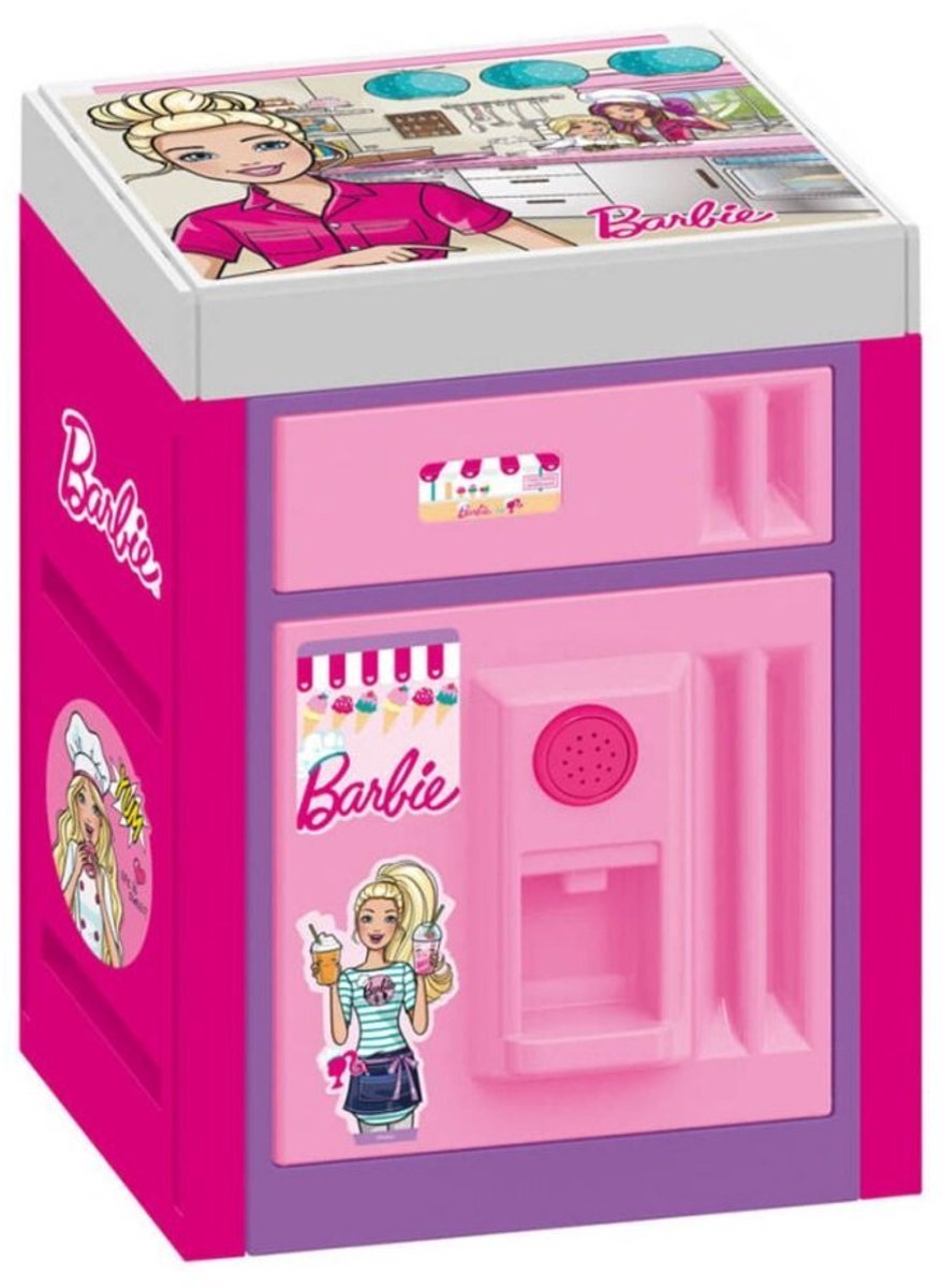 Dolu Barbie Koelkast + Geluid Roze/Paars