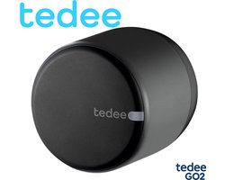 Tedee GO smartlock zwart | versie GO2 | universeel slim slot | monteer over je huidige sleutel | openen op afstand | ondersteund Matter | Bluetooth | auto-lock | Méér functies icm Tedee Wifi Bridge |