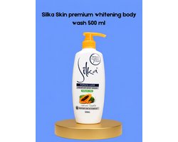 Silka Skin Premium Whitening Body Wash – 500 ml – Verhelderende & Hydraterende Gezichts- en Body Wash – Verwijdert Onzuiverheden, Egaliseert de Huidtint & Hydrateert Intensief – Voor een Gladde, Stralende & Gezonde Huid