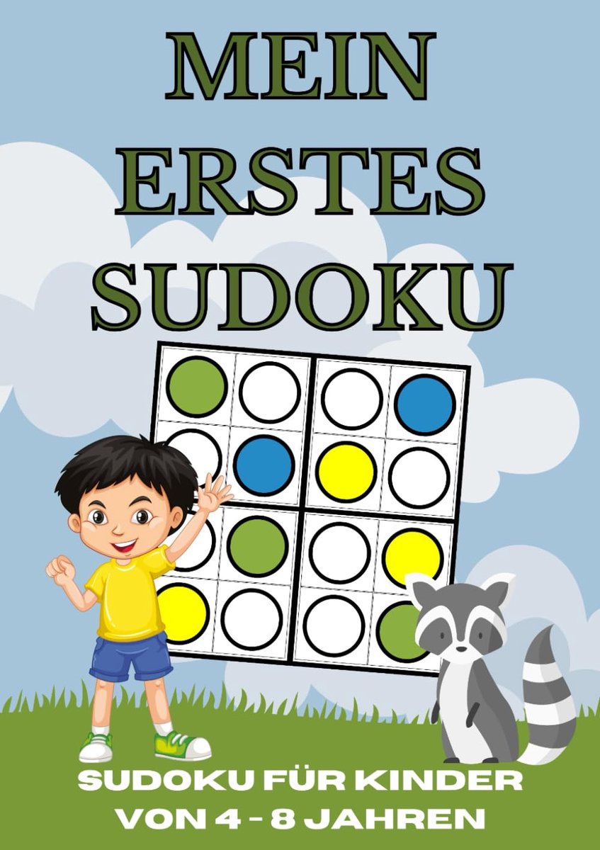SnelShoppen - Mein Ersten Sudoku - 120 Kleurrijke 4x4 Puzzels met Oplossingen en Handleiding voor Kinderen van 4-8 Jaar - Ideal voor Leren en Spelen