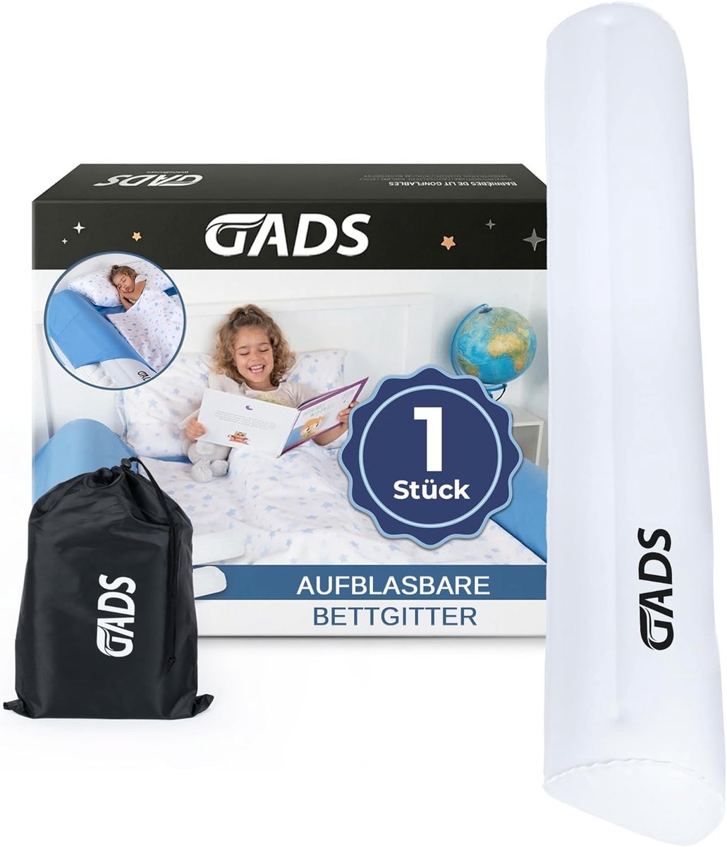 SnelShoppen - 1-Pack Opblaasbare Bedhekken voor Peuters - Veilig Reisbed Bumpers - Bedbescherming voor Kinderen - Opblaasbare Bedrails voor Gemini, Fu