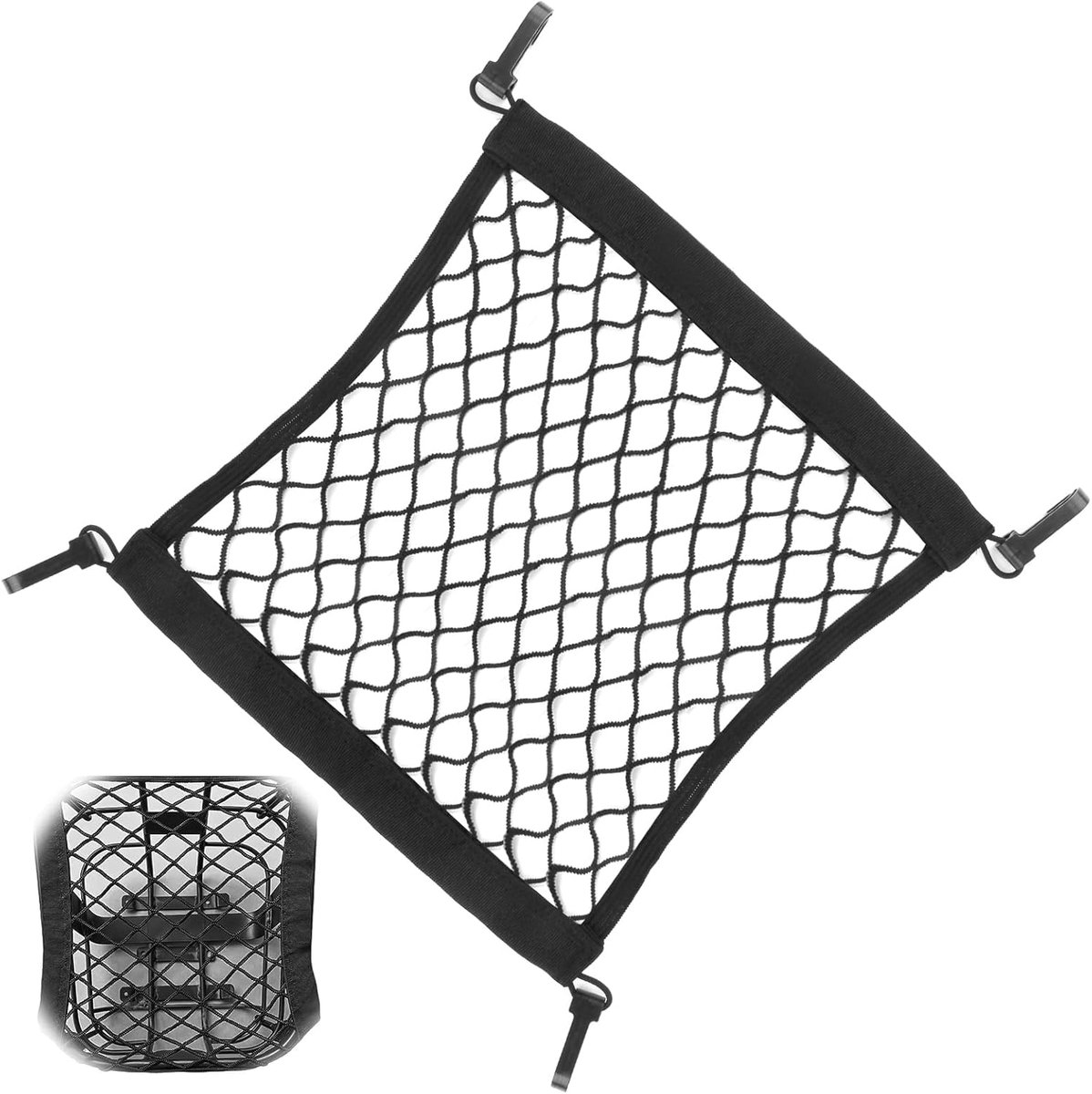 SnelShoppen - Luggage Net voor E-Scooters en E-Bikes - Elastisch Opslagnet 25 x 30 cm - Praktische Helmhouder en Accessoirehouder voor Elektrische Voe