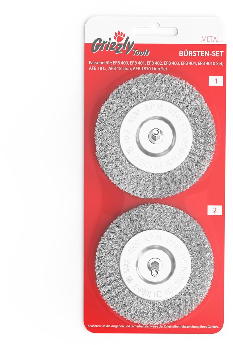 SnelShoppen - Grondige Grout Borstels Set van 2 - Elektrische Grout Borstels voor Beton en Tegels - Metaal - Voor Joint Breedte tot 1 cm - Ideaal voor