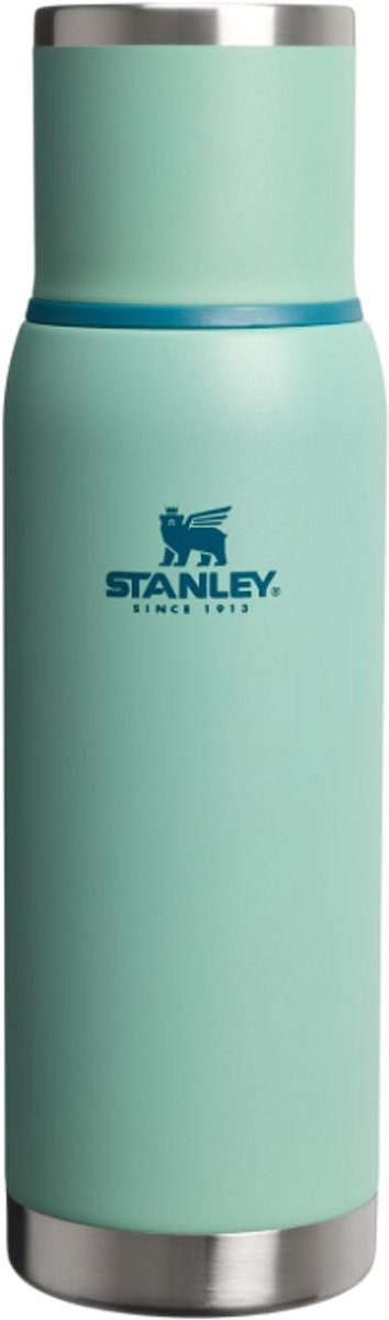 Stanley Adventure To-Go Thermosfles 1.0L (Spring Green) - Lekvrij - Geïsoleerd Deksel - BPA-Vrij - Doorschenkstop Om Gecontroleerd Te Schenken