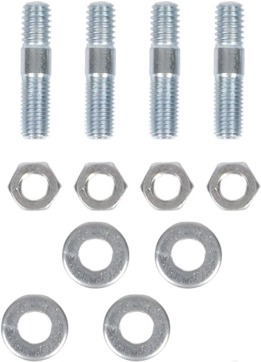 Carburateur-studenset, hoogprecies en slijtvast, 1 3/8 inch lang, met afstandhouders voor 5/16 inch draad inlaatspruitstuk
