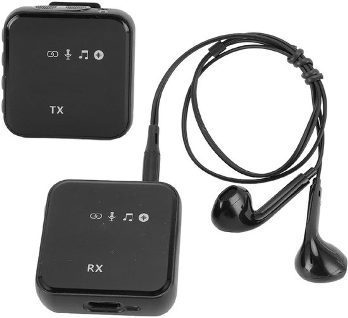 Draadloze Lavalier Microfoon, 80 Meter Bereik, 18 Uur Duur, 3.5mm Koptelefoon Jack, Geluidsonderdrukkende Lapel Microfoon voor Camera Smartphone Tablet Laptop
