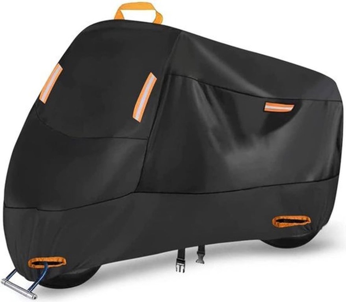 Motorhoes-Scooterhoes-Universeel Scooterhoes / Motorhoes - Waterdicht - Geschikt voor Windscherm -210D Waterdichte motorhoes voor buiten en binnen - Bescherming tegen regen, UV en stof voor Scooter (XXL: 96x41x49 inch)