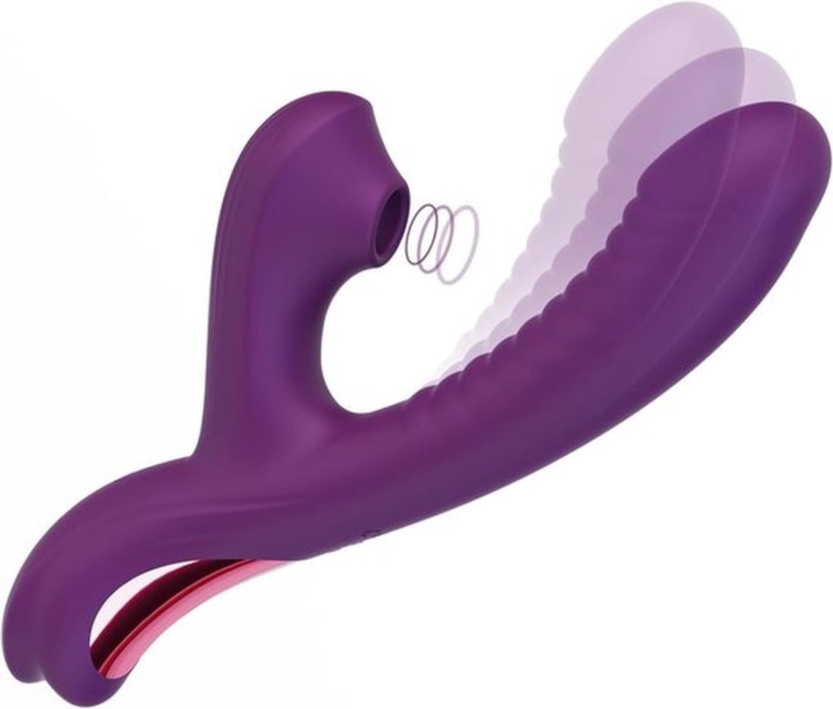 Zuigvibrator voor stimulatie van de clitoris G-spot, seksspeeltjes voor vrouwen en koppels, vibrerende vingermassager met 3 zuigstanden en 10 vibratiestanden