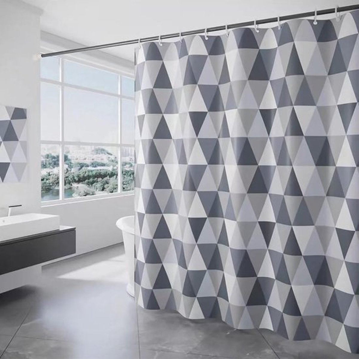 Waterdicht Douchegordijn - Schimmelbestendig - 1 Stuk - Polyester - 180 x 200 cm