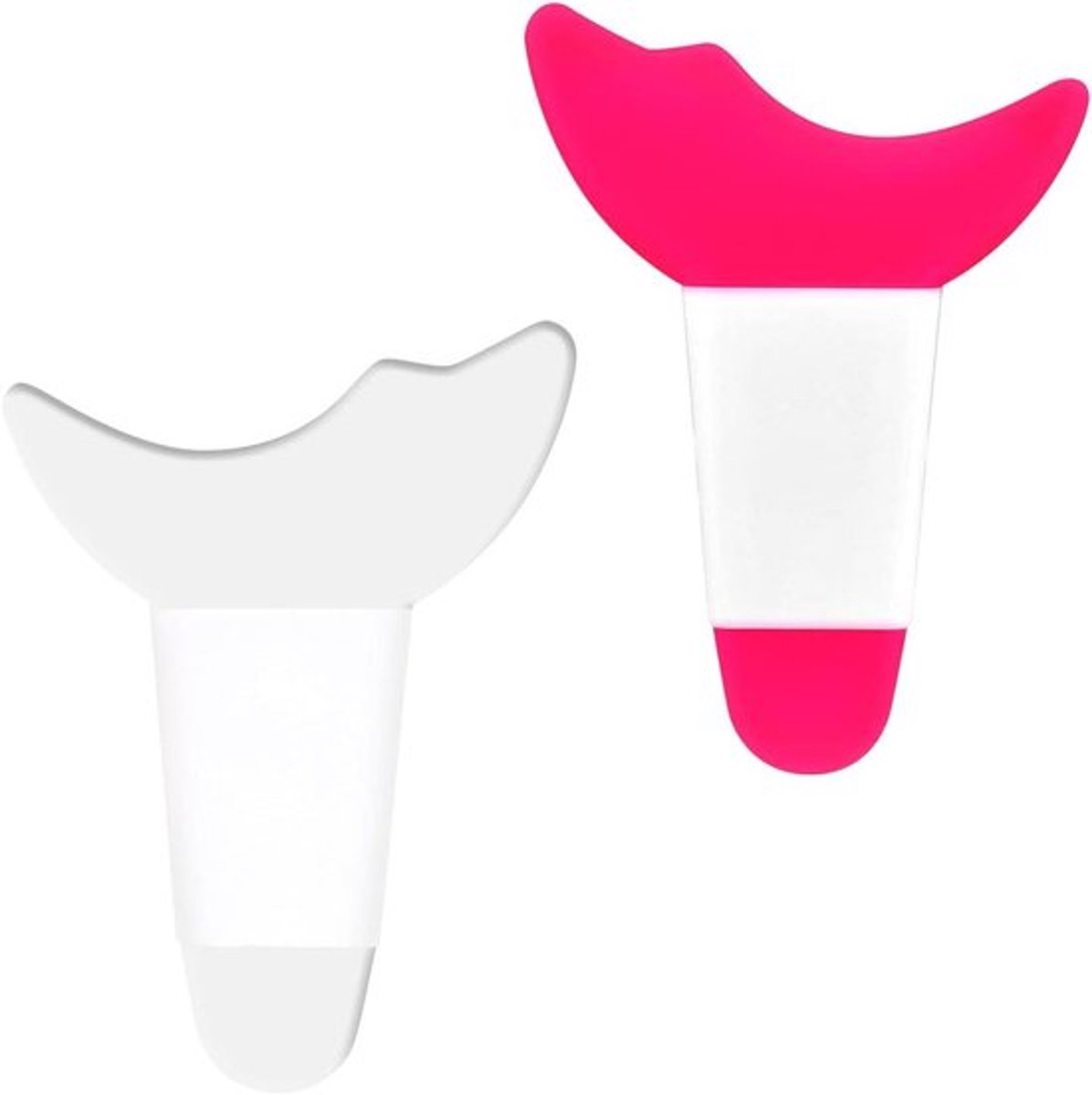 Wimperbeschermings-applicator - 2 stuks silicone mascara bescherming voor perfecte wimpers en oogmake-up (roze, transparant)