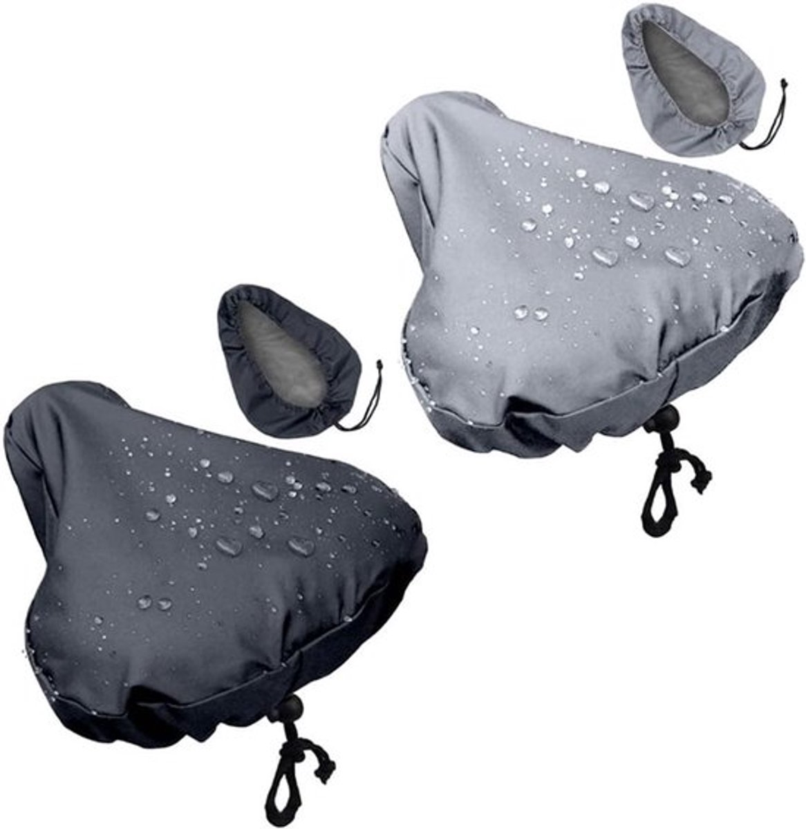 2-pack waterdichte fietszadelhoes met trekkoord - stof- en regenbestendige zadelbeschermer voor heren- en damesfietsers