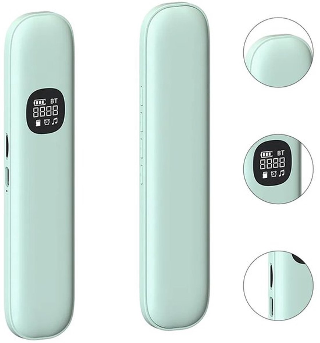 Bluetooth-kussenluidspreker, slaaphulpmiddel met botgeleiding, 11 soorten witte ruis, 400 mAh-batterij, compatibel met TF-kaart, automatische timer, stil en draagbaar (groen)