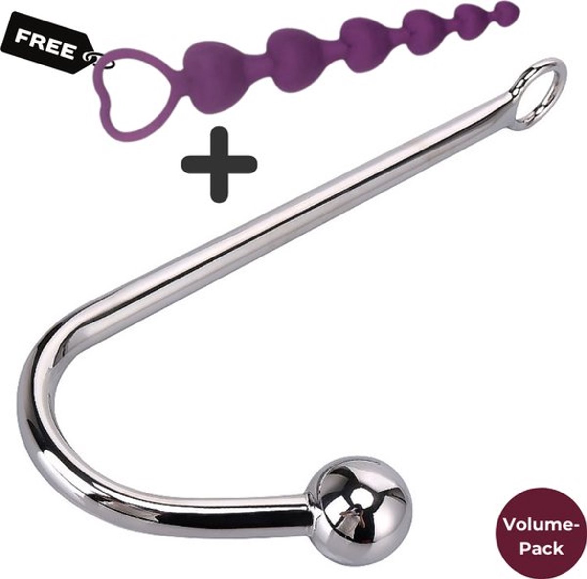 Anaal Haak - Anaal Haak + GRATIS Anaal Speelgoed - Anale Kralen - Anale Dildo - Anale Speeltjes - G-spot - discreet verpakt - Anale Haak - Anale Plug - ∅ 30 mm bal - Speelgoed - Kink - BDSM - Combi Pack