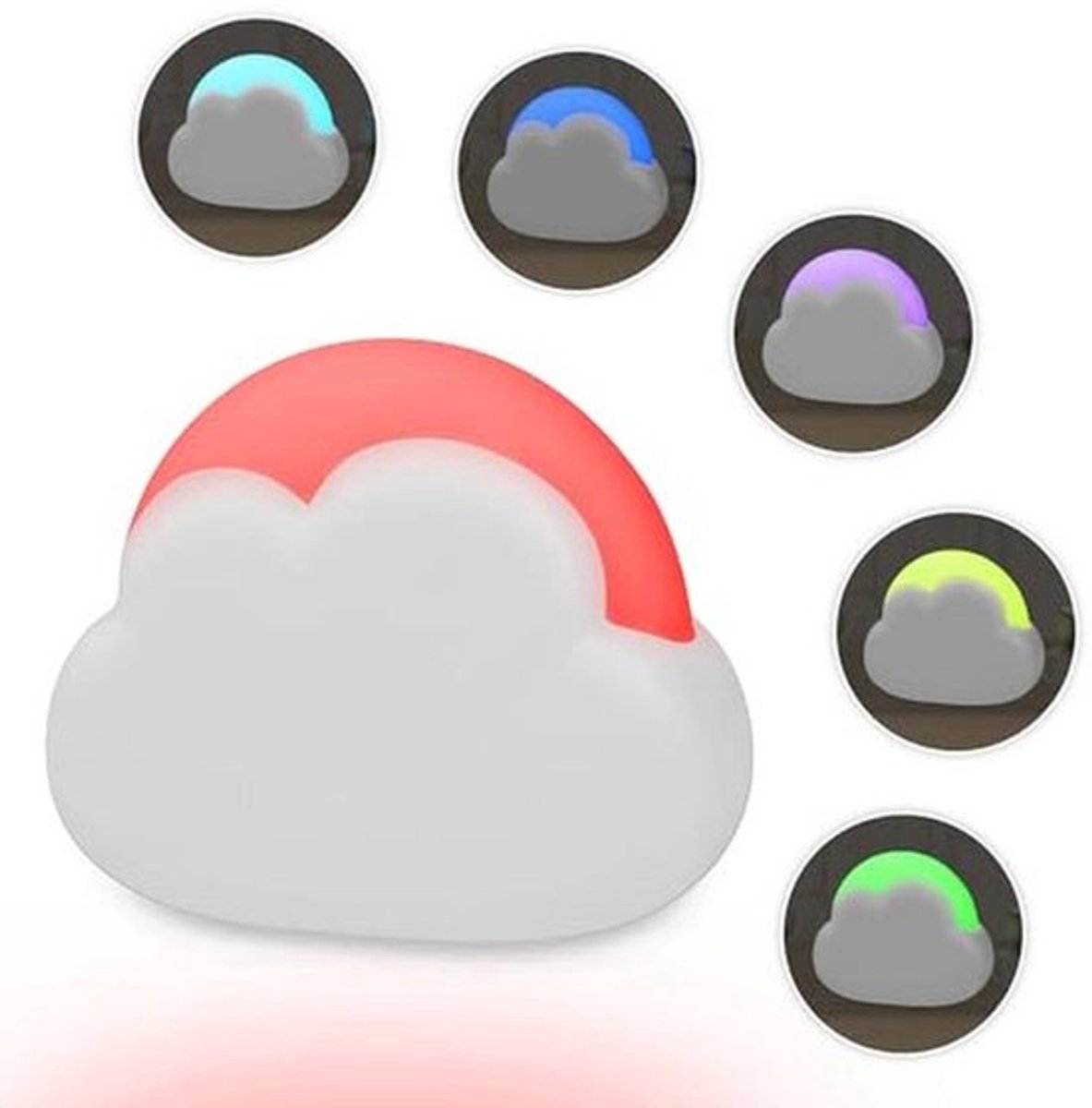 Oplaadbare Nachtlamp Wolk met Kleurverandering en Timer