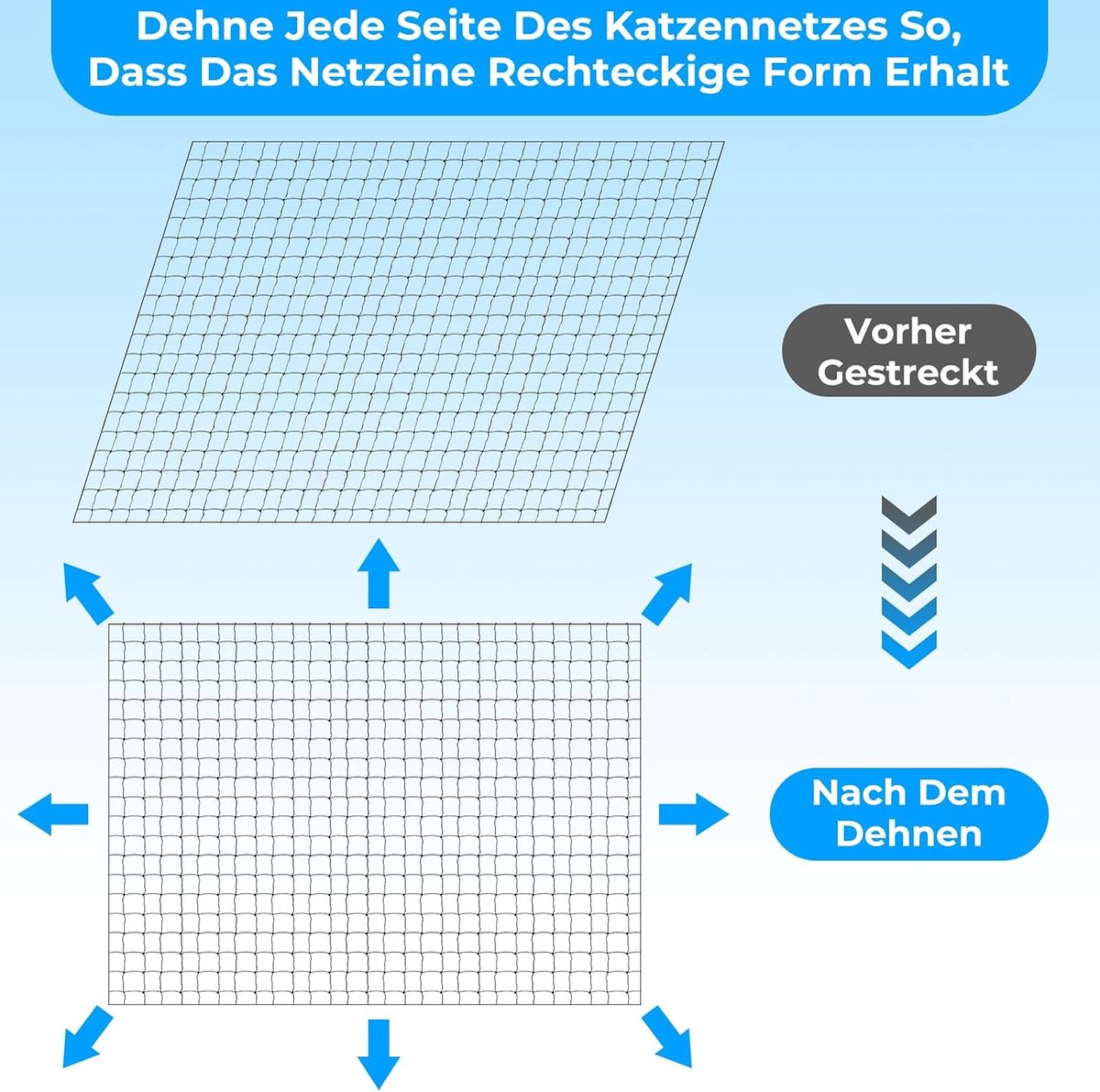 SnelShoppen - Cat Protection Net 6x3m - Versterkt Kattennet met 15m Bevestigingskoord - Zwart - Voor Balkon, Terras, Raam en Deur