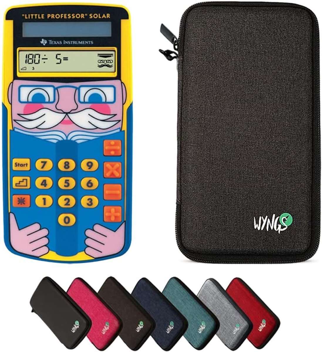 SnelShoppen - Value Package: Educatieve Rekenmachine voor Kinderen + Beschermcase Donkergrijs + Uitgebreide Garantie