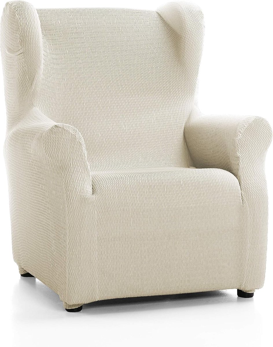 SnelShoppen - Tunez fauteuil hoes voor oorfauteuil, ivoren stof, beschermhoes voor interieur, stijlvol, duurzaam, perfect voor woonkamer en kantoor