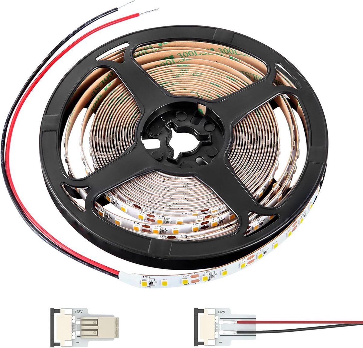SnelShoppen - LED Strip Light 12V 5M 600 LEDs, Flexibele Verlichting voor Camper Van Caravan Binnenverlichting, Dimbaar 2120LM CRI 90+, SMD 2835 (3000