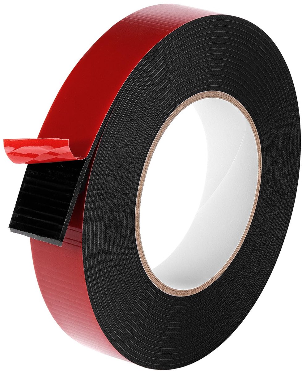 Thijox - Dubbelzijdige Tape 5m x 25mm - Zwart Waterdichte Montageband voor LED-strips, Auto, Kantoordecoratie, Sterke Plakband - Ideaal voor Thuis en