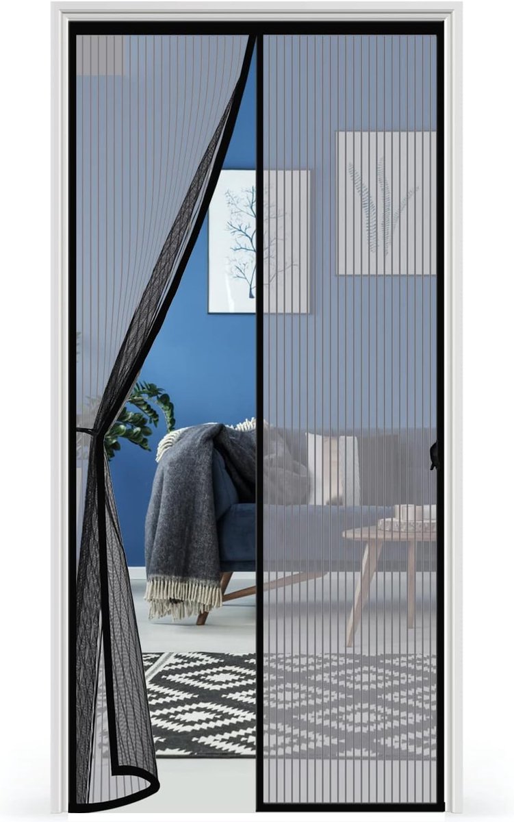 SnelShoppen - Insectenbescherming Balkondeur 75 x 210 cm - Magneet Vliegenraam, Vliegen Gordijn, Mosquito Net Deur, Zonder Boren, Makkelijk te Install