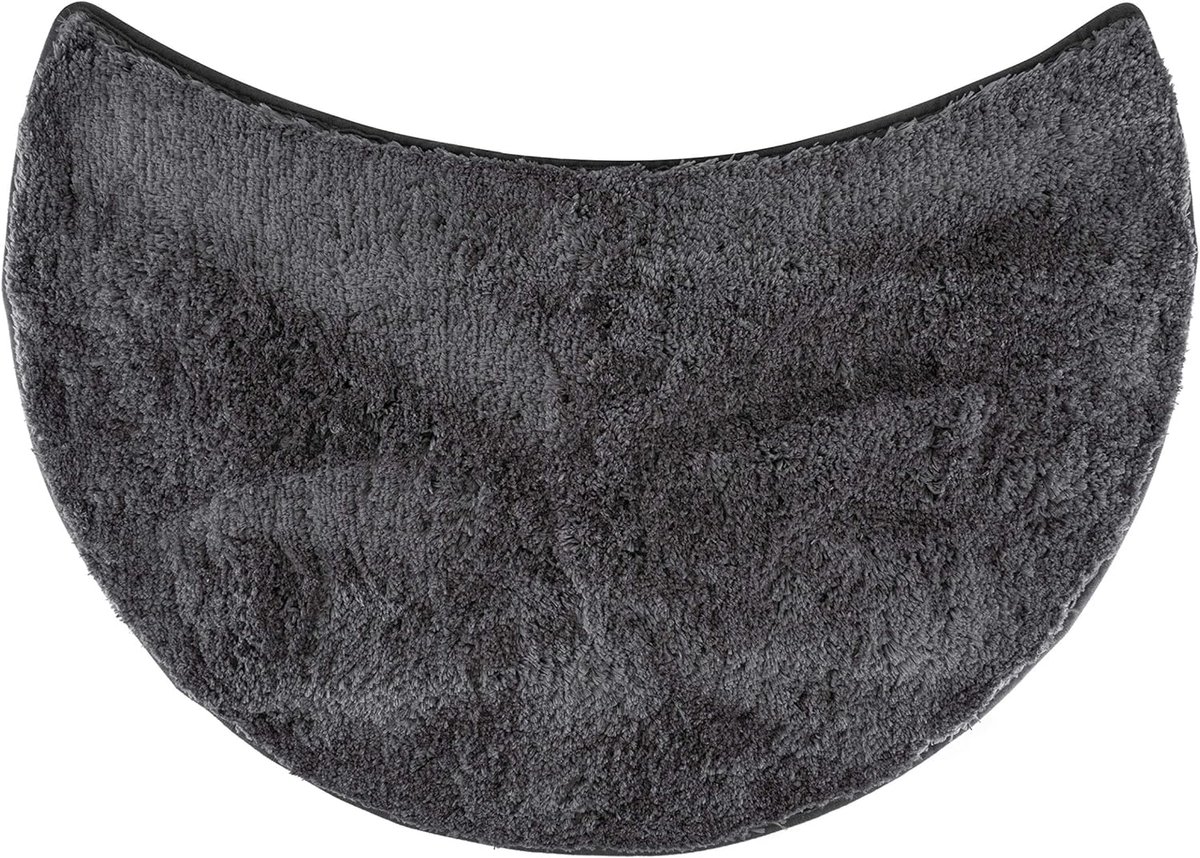 SnelShoppen - Fluffy Badmat voor Ronde Douches, Microvezel, Antislip Onderzijde, 55 cm Dou