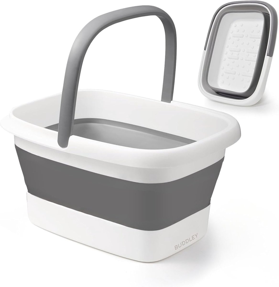 Voetbad Opvouwbaar - Voetenbad Kuip - Ontspannend Voetbad - Anti-slip Bodem - 42 x 29 x 15 cm - Wit