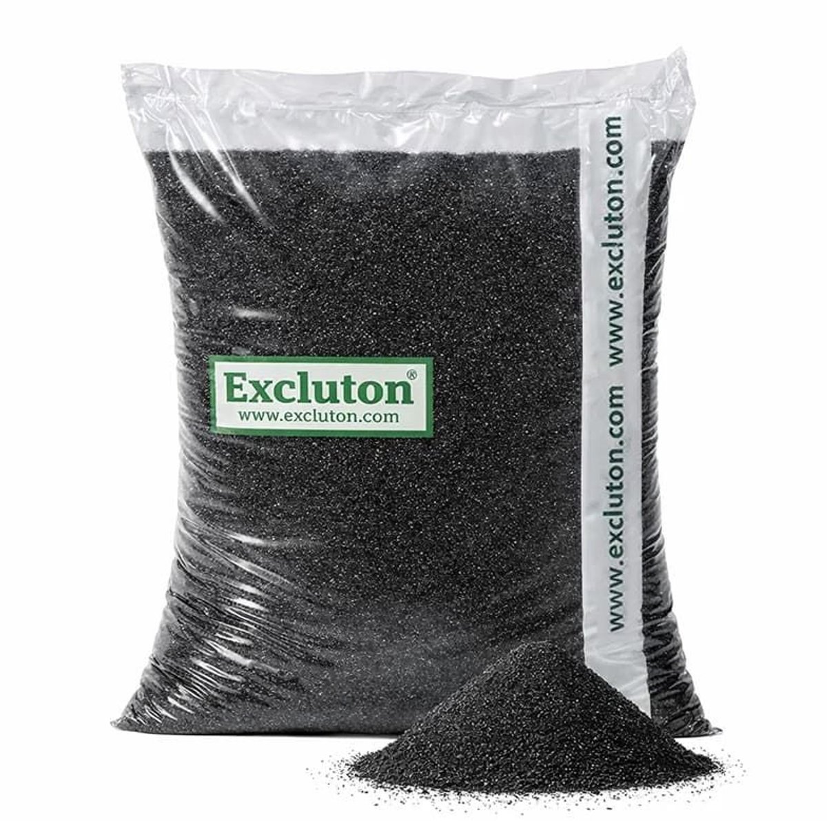 25KG Inveegzand Zwart Excluton - Zwart / Antraciet - Anti Onkruid - 0,1-0,8mm - Graphite Sparkle Zwart Onkruidvrij in zak van 25 KG - Perfect voor het Voegen en Invegen van verschillende Bestrating, Oprit, Straatstenen, Tegels en Klinkers.