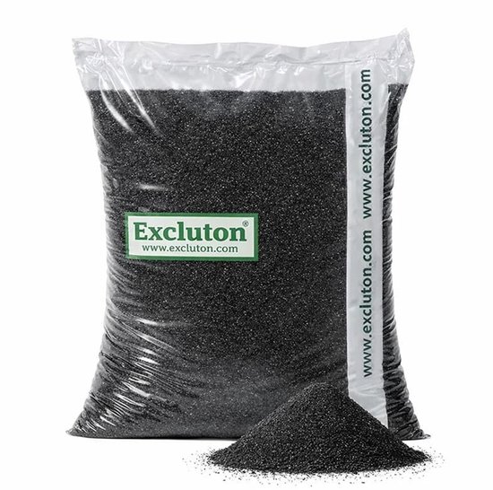 Foto: 25kg inveegzand zwart excluton zwart 0 1 0 8mm graphite sparkle zwart onkruidvrij in zak van 25 kg perfect voor het voegen en invegen van verschillende bestrating oprit straatstenen tegels en klinkers makkelijk in gebruik om in te voegen 