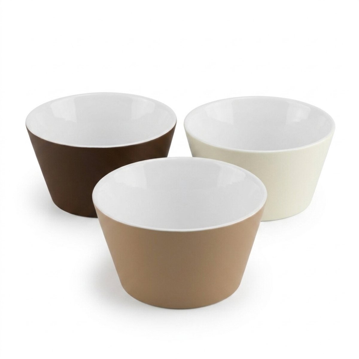 Kommen – Ø14 cm – Schalen – Set van 3 – Ontbijt – Dessert – Soepkom – Bowl