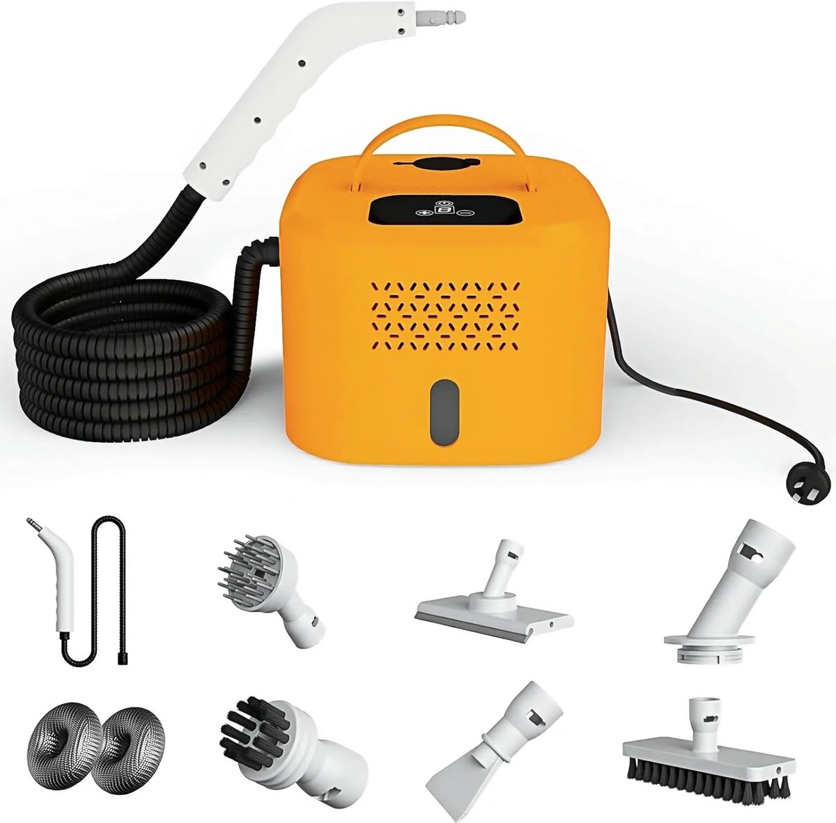 Thijox - Handstoomreiniger 1500W - Krachtige Multifunctionele Stoomreiniger met 6 Borstelkoppen voor Auto, Keuken, Badkamer, Voegen en Tegels