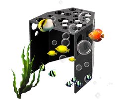 SnelShoppen - Decoratieve Grot voor Aquarium - Visgrot en Garnalenschuilplaats - Natuurlijke Decoratie voor Huis, Kantoor, Restaurant, en Winkel - Vei