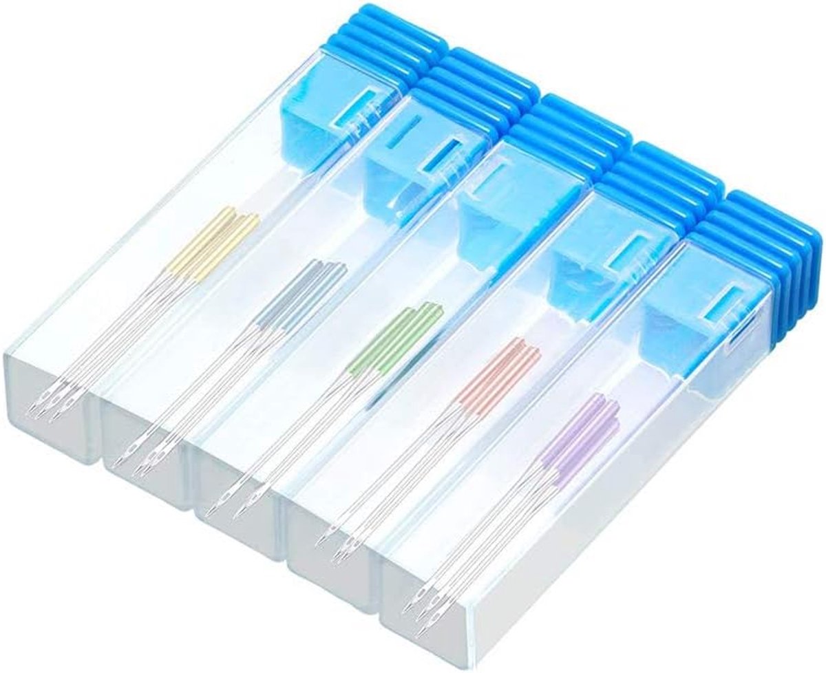 SnelShoppen - 30 Stuks Universele Naaimachine Naalden Regular Point voor Thuis Naaimachine - Maten 9, 11, 14, 16, 18 - 5 Kleuren - Geschikt voor Diver