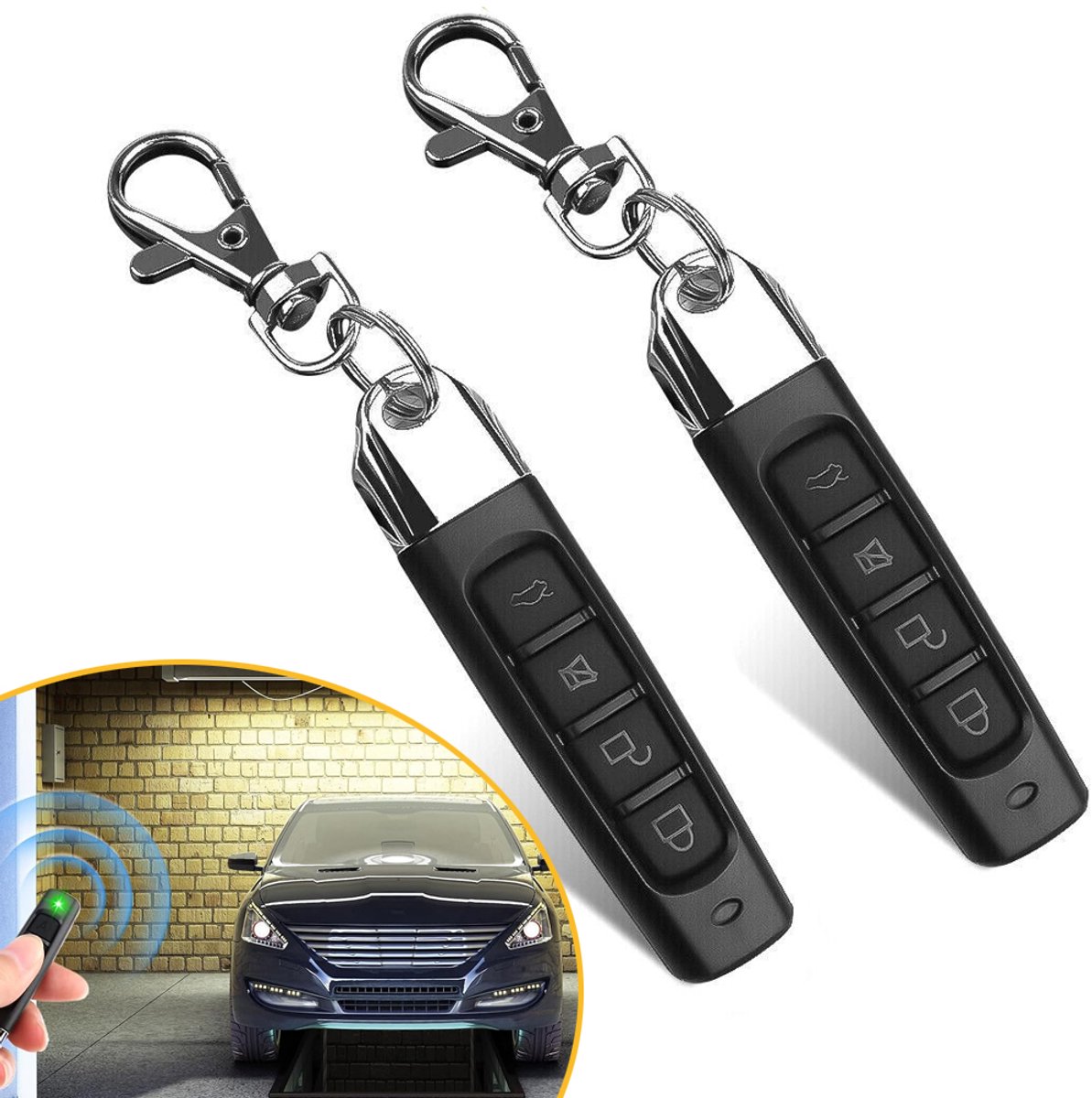 4-In-1 Afstandsbediening Duplicator - 433MHz Kopieerbare Afstandsbediening - Universele Garagedeurcontroller - Draadloze Sleutelhanger Met Kloonfunctie - Voor Elektrische Poorten Autoalarmdeuren