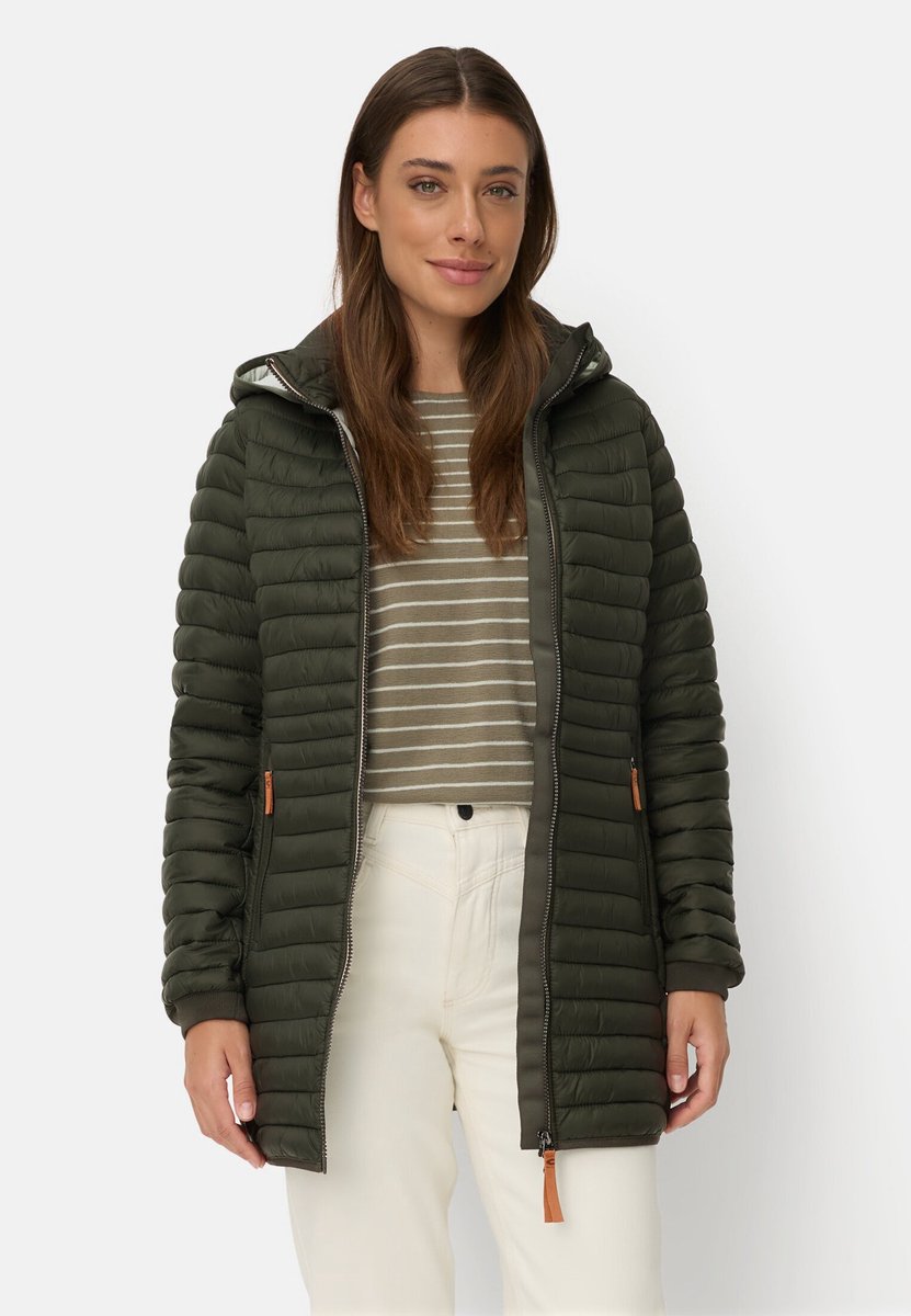 active Waterafstotend gewatteerd jack met ritssluitingen womenswear Bosgroen